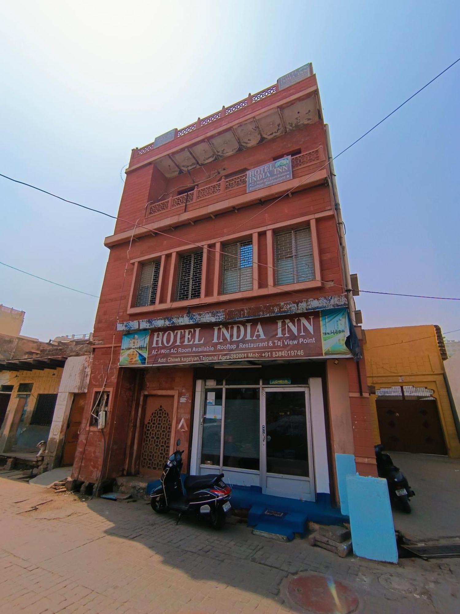 Hotel India Inn Walking Distance From Taj Mahal-- Rooftop Taj Mahal View Agra  Exterior foto